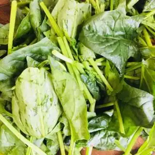 Make A spinach fan step 0