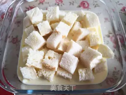 Make Toast egg pudding step 4