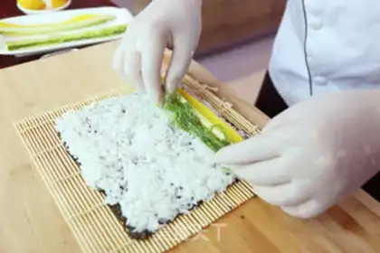 Make Mustard sushi step 2