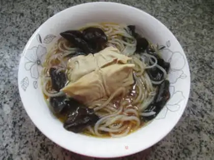 Make The black-mucked ear makes rice powder step 7