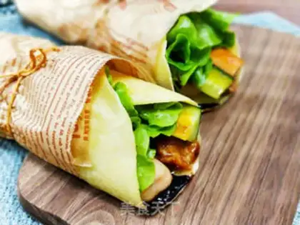 Make Eel egg burrito step 11