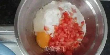 Make Tomato eggcakes step 1