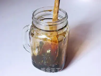 Make Black sugar pearl milk and milk tea step 14