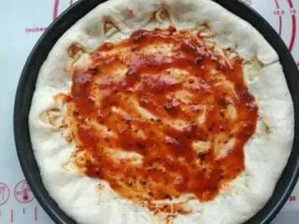 Make Sweet pea corn ham pizza step 9