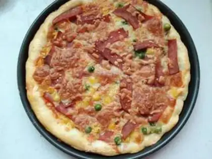 Make Sweet pea corn ham pizza step 14