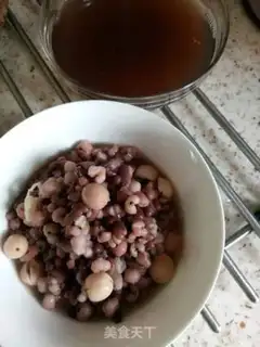Make Red bean rice milk and lotus step 0
