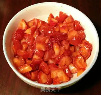 Make Strawberry sauce step 1
