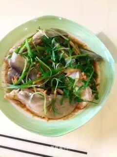 Make Salmon sauce steamed fish head step 6