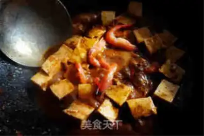 Make Sand, shrimp, tofu step 7