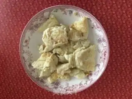 Make Silver fish fried eggs step 5
