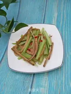 Make Celery fried beans step 8