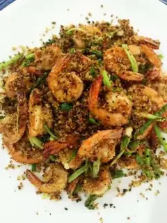 Make Bread crumbs and shrimp step 11