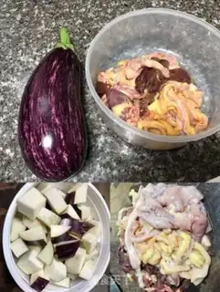 Make Chicken and eggplant step 0