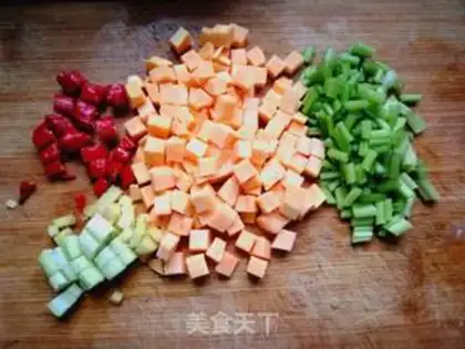 Make Potato fried rice step 0