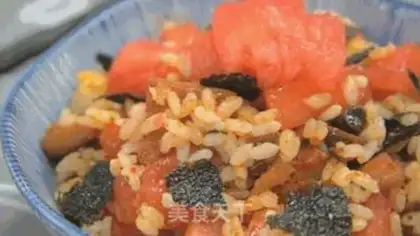 Make Watermelon rice step 4