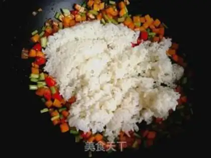 Make Potato fried rice step 7