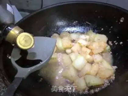 Make Shrimp, meat, melon step 4
