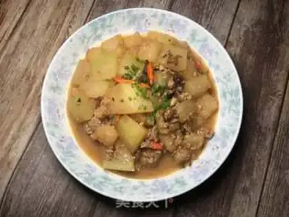 Make Shrimp, meat, melon step 5