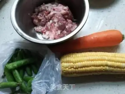 Make Carrot corn dumplings step 1