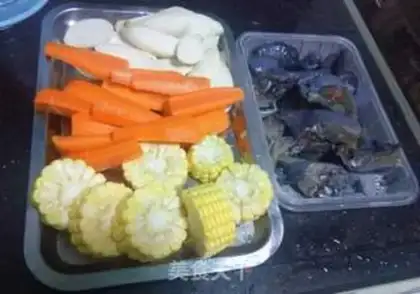 Make Corn carrot chicken soup step 0