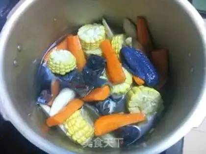 Make Corn carrot chicken soup step 2