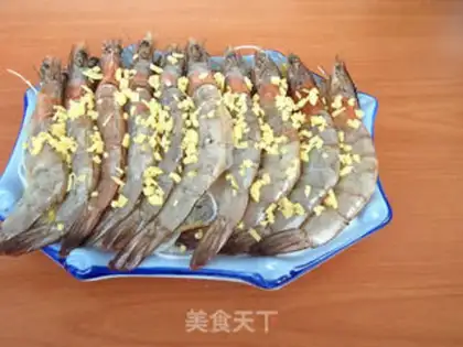 Make Ginger fan steams shrimp step 8