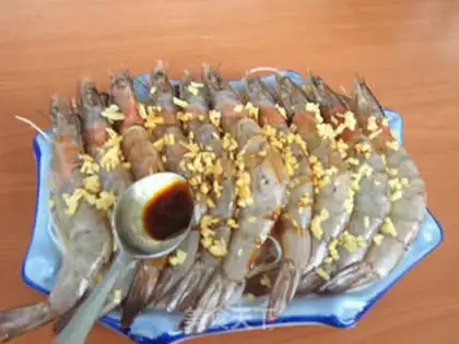 Make Ginger fan steams shrimp step 9