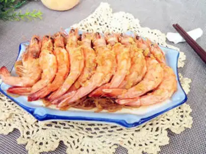 Make Ginger fan steams shrimp step 11
