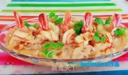 Make A garlic fan with a shrimp step 7