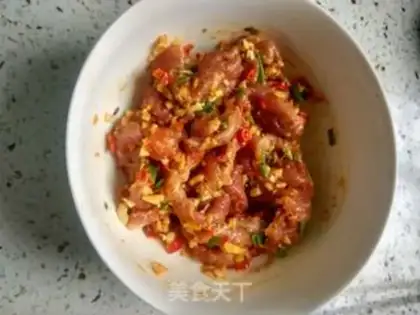 Make Spicy meat string step 3