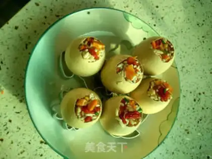 Make Five spicy rice eggs step 3