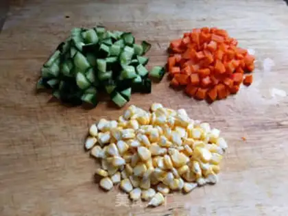 Make Five flowers and three pieces of meat step 0