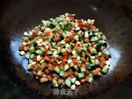 Make Five flowers and three pieces of meat step 5