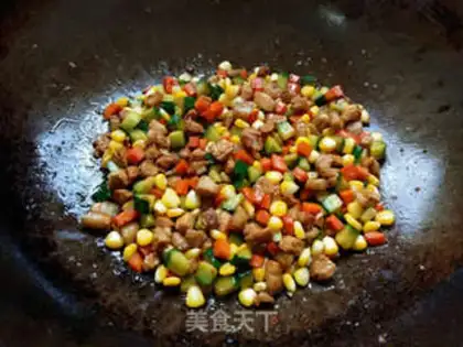 Make Five flowers and three pieces of meat step 6