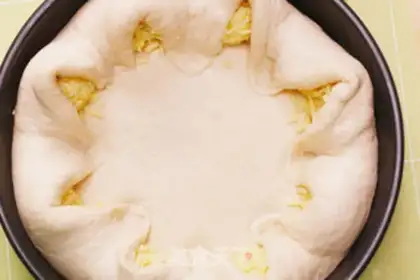Make Melvin cheese sauce pizza step 17