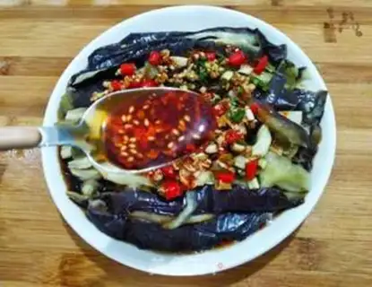 Make The cold hand tore the eggplant step 13