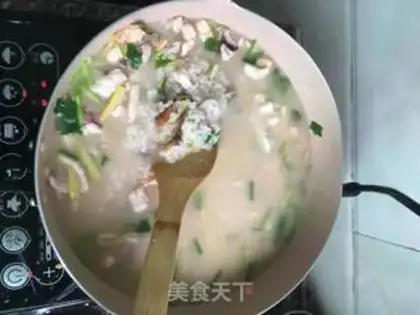 Make Seafood congee step 4