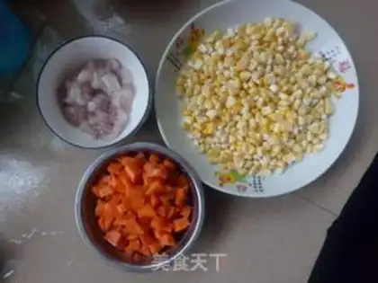 Make Meat and corn radish step 0