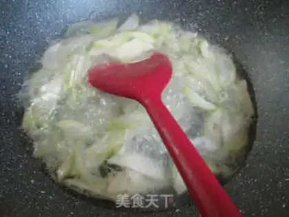 Make ♪ Duck omelet cores boil and bloom ♪ step 5