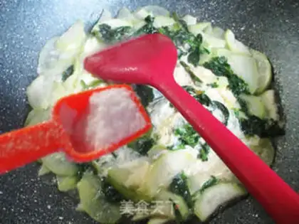 Make ♪ Duck omelet cores boil and bloom ♪ step 8