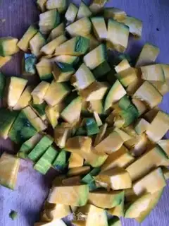 Make Pumpkin rice porridge step 2