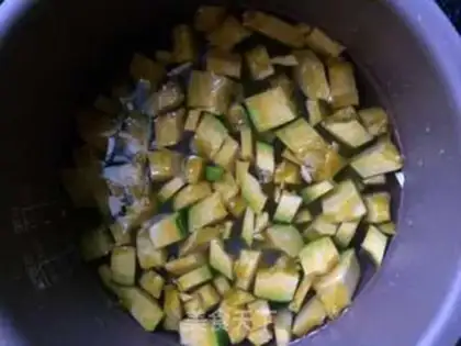 Make Pumpkin rice porridge step 3