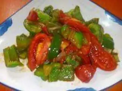 Make Pepper fried tomatoes step 4