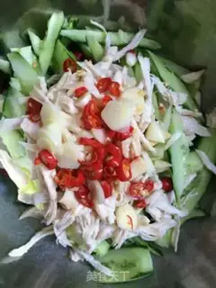 Make Chicken silk cucumber step 6