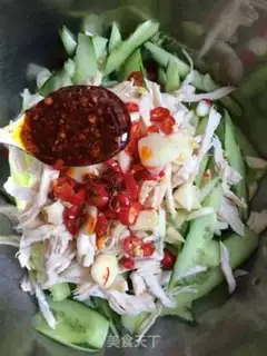 Make Chicken silk cucumber step 7
