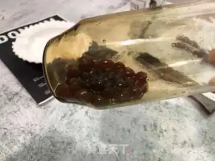 Make Red tea, red sugar, pearl milk step 9