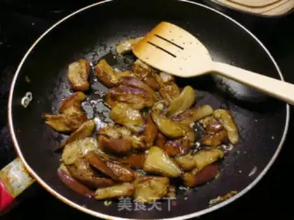 Make Mongol meat and eggplant step 4