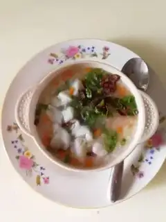 Make Cod vegetable congee step 6