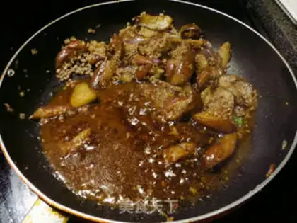 Make Mongol meat and eggplant step 6
