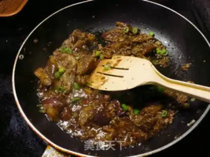 Make Mongol meat and eggplant step 7